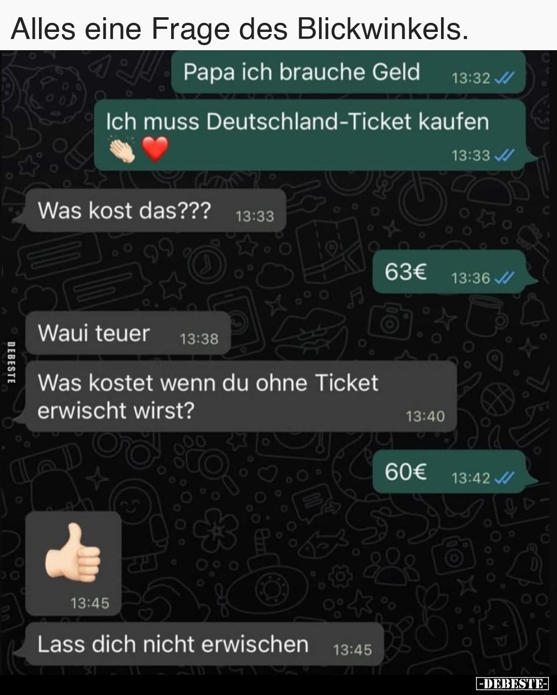 Alles eine Frage des Blickwinkels.