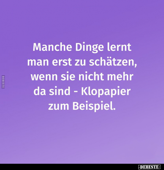 Manche Dinge lernt man erst zu schätzen.. - Lustige Bilder | DEBESTE.de