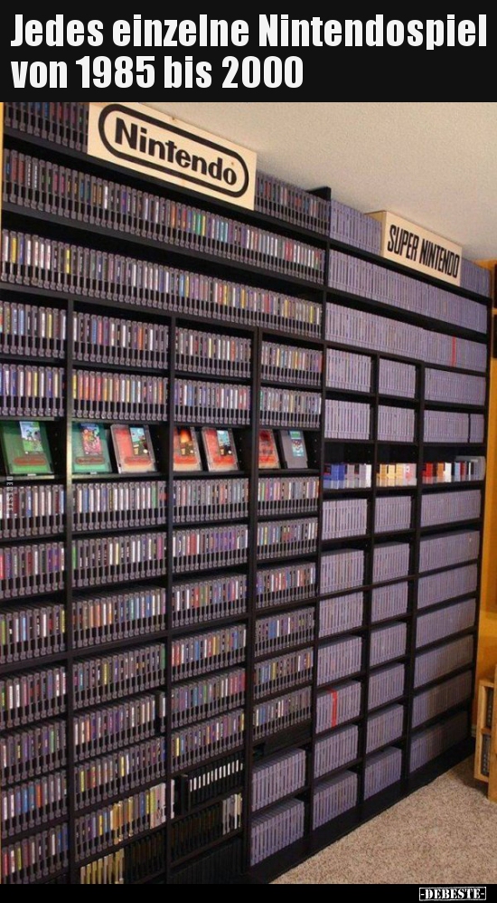 Jedes einzelne Nintendospiel von 1985 bis 2000..