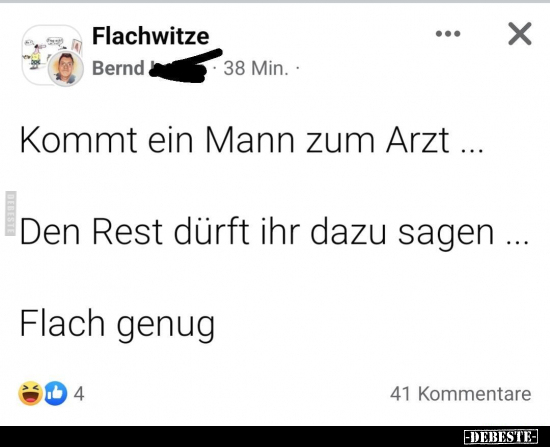 Kommt ein Mann zum Arzt... Den Rest dürft ihr dazu sagen.. - Lustige Bilder | DEBESTE.de