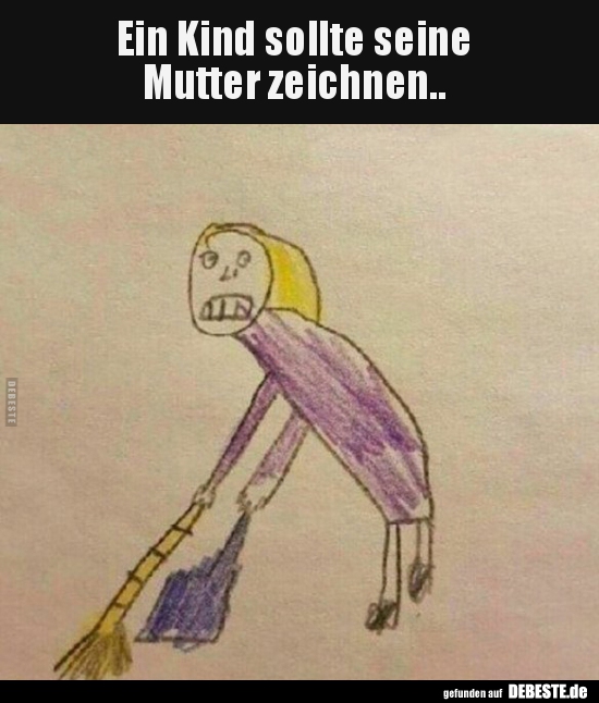 Ein Kind sollte seine Mutter zeichnen.. - Lustige Bilder | DEBESTE.de