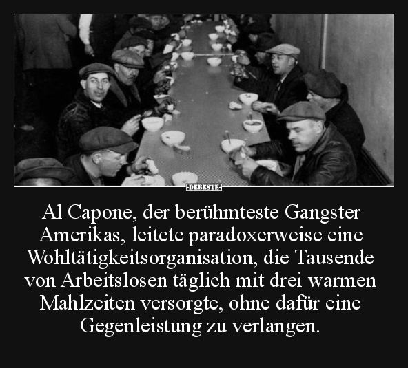 Al Capone, der berühmteste Gangster Amerikas, leitete.. - Lustige Bilder | DEBESTE.de