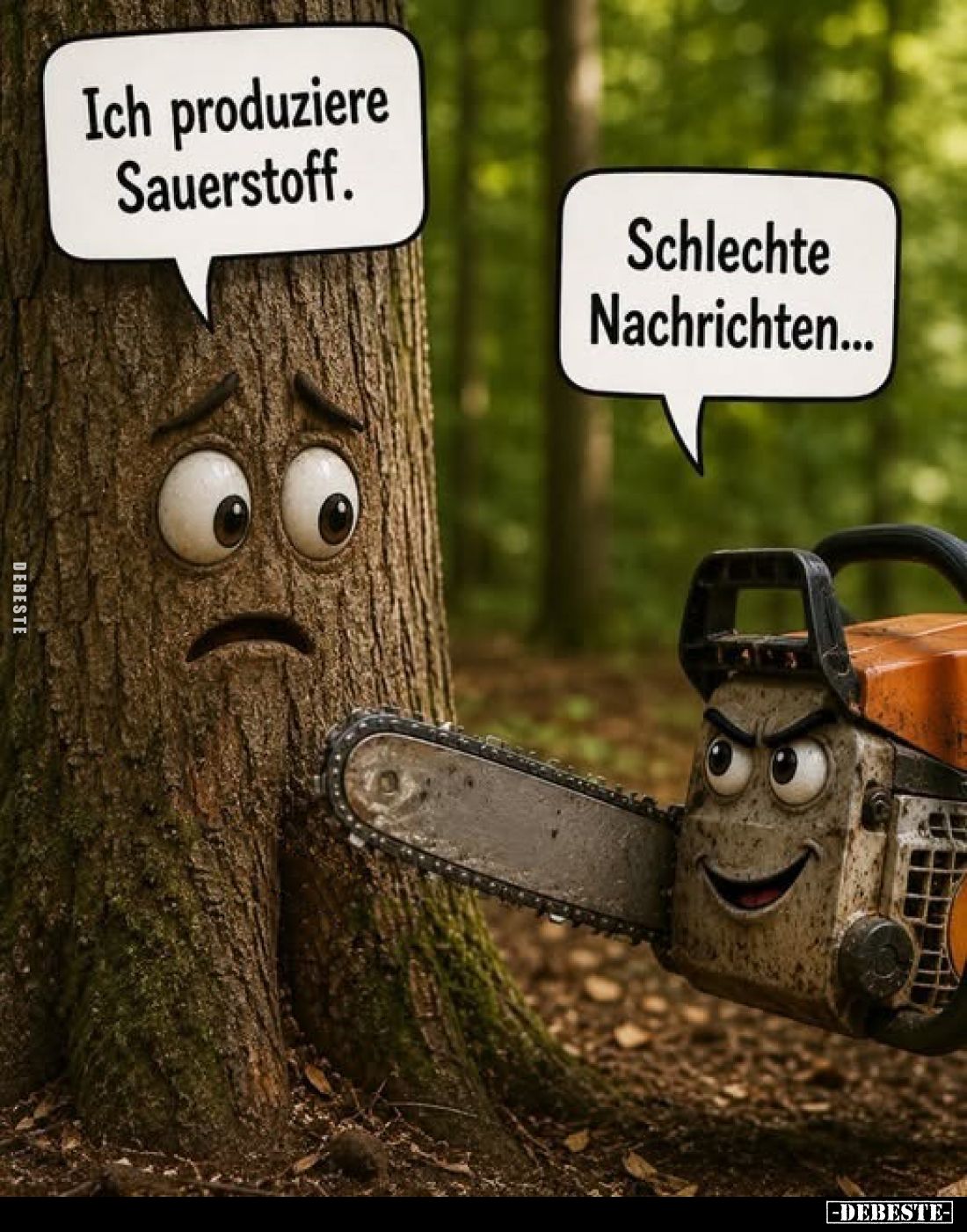 Ich produziere Sauerstoff.
-
Schlechte Nachrichten...