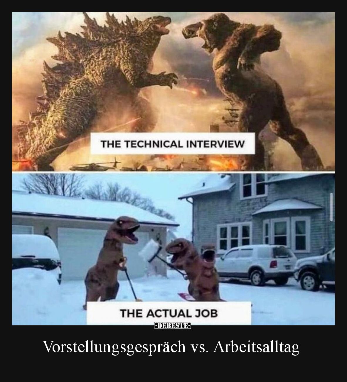 Vorstellungsgespräch vs. Arbeitsalltag