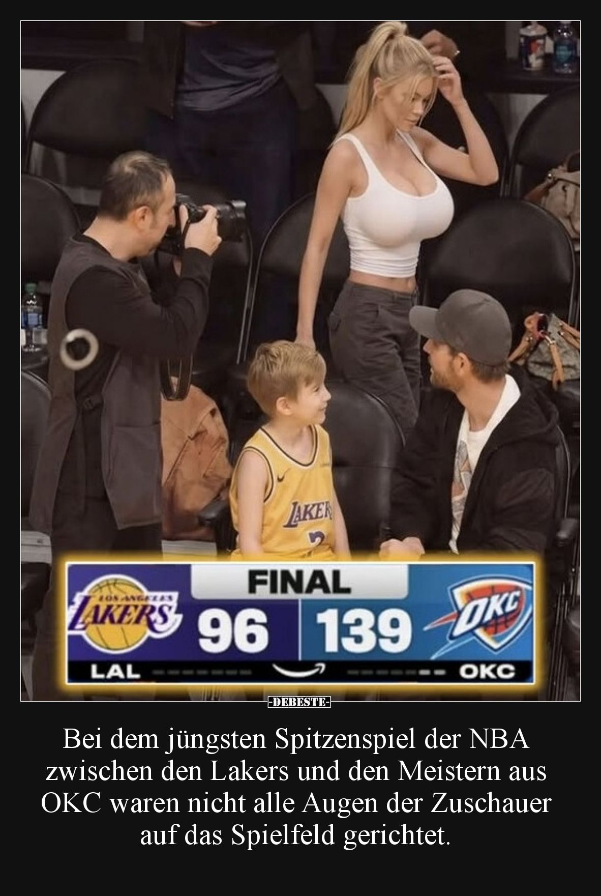 Bei dem jüngsten Spitzenspiel der NBA zwischen den Lakers.. - Lustige Bilder | DEBESTE.de