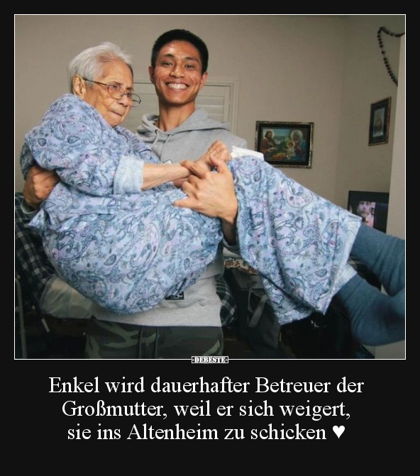 Enkel wird dauerhafter Betreuer der Großmutter.. - Lustige Bilder | DEBESTE.de