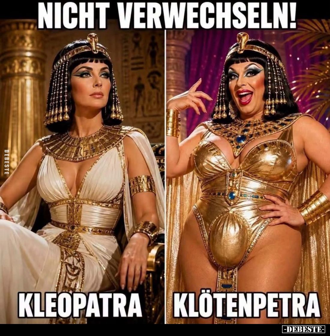 Nicht verwechseln!
Kleopatra
/
Klötenpetra