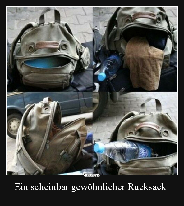 Ein scheinbar gewöhnlicher Rucksack.. - Lustige Bilder | DEBESTE.de