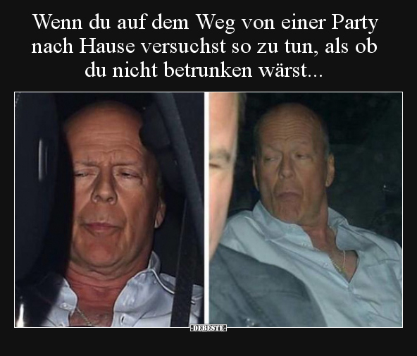 Wenn du auf dem Weg von einer Party nach Hause versuchst so..