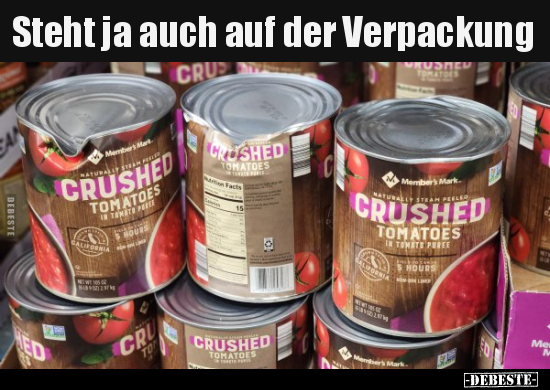 Steht ja auch auf der Verpackung.. - Lustige Bilder | DEBESTE.de