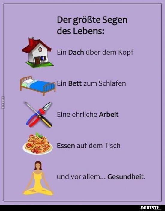 Der größte Segen des Lebens: