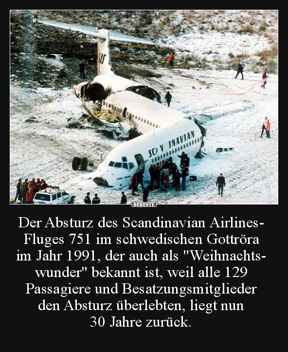 Der Absturz des Scandinavian Airlines-Fluges 751 im.. - Lustige Bilder | DEBESTE.de