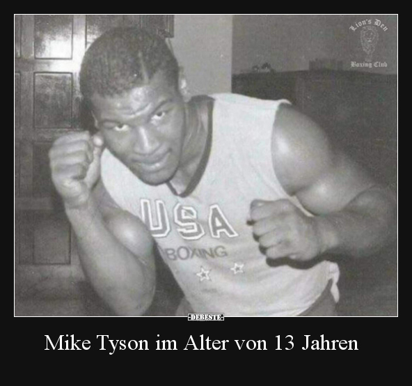 Mike Tyson im Alter von 13 Jahren.. - Lustige Bilder | DEBESTE.de