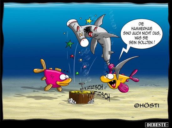 Die Hammerhaie sind auch nicht das, was sie sein.. - Lustige Bilder | DEBESTE.de