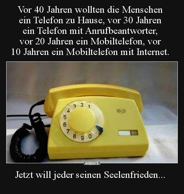 Vor 40 Jahren wollten die Menschen ein Telefon zu Hause.. - Lustige Bilder | DEBESTE.de