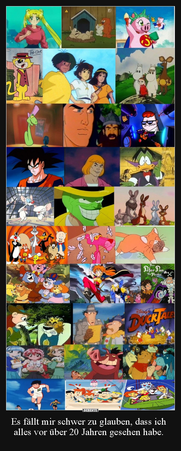 Es fällt mir schwer zu glauben, dass ich alles vor über 20..