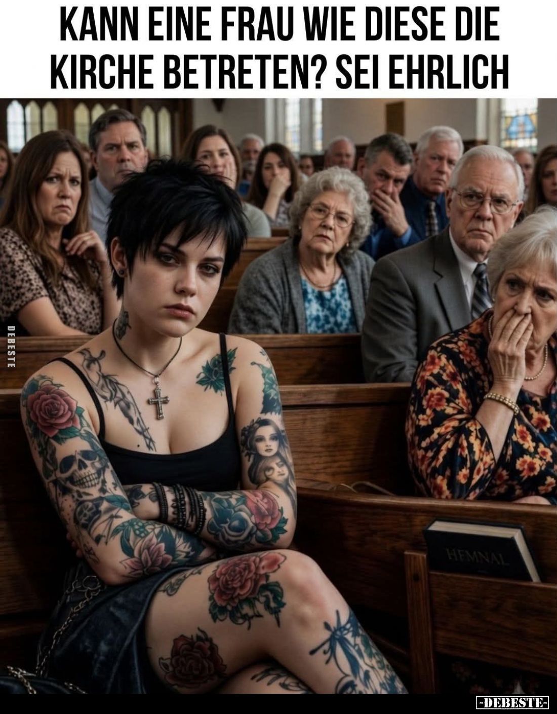 Kann eine Frau wie diese die Kirche betreten? Sei ehrlich.