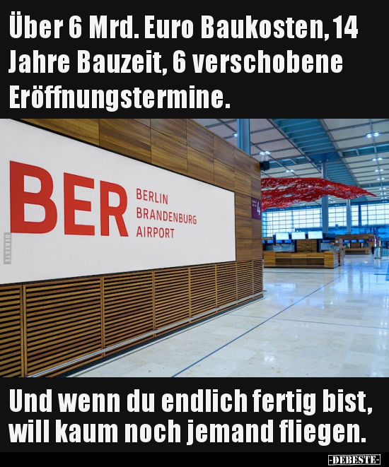 Über 6 Mrd. Euro Baukosten, 14 Jahre Bauzeit, 6 verschobene..
