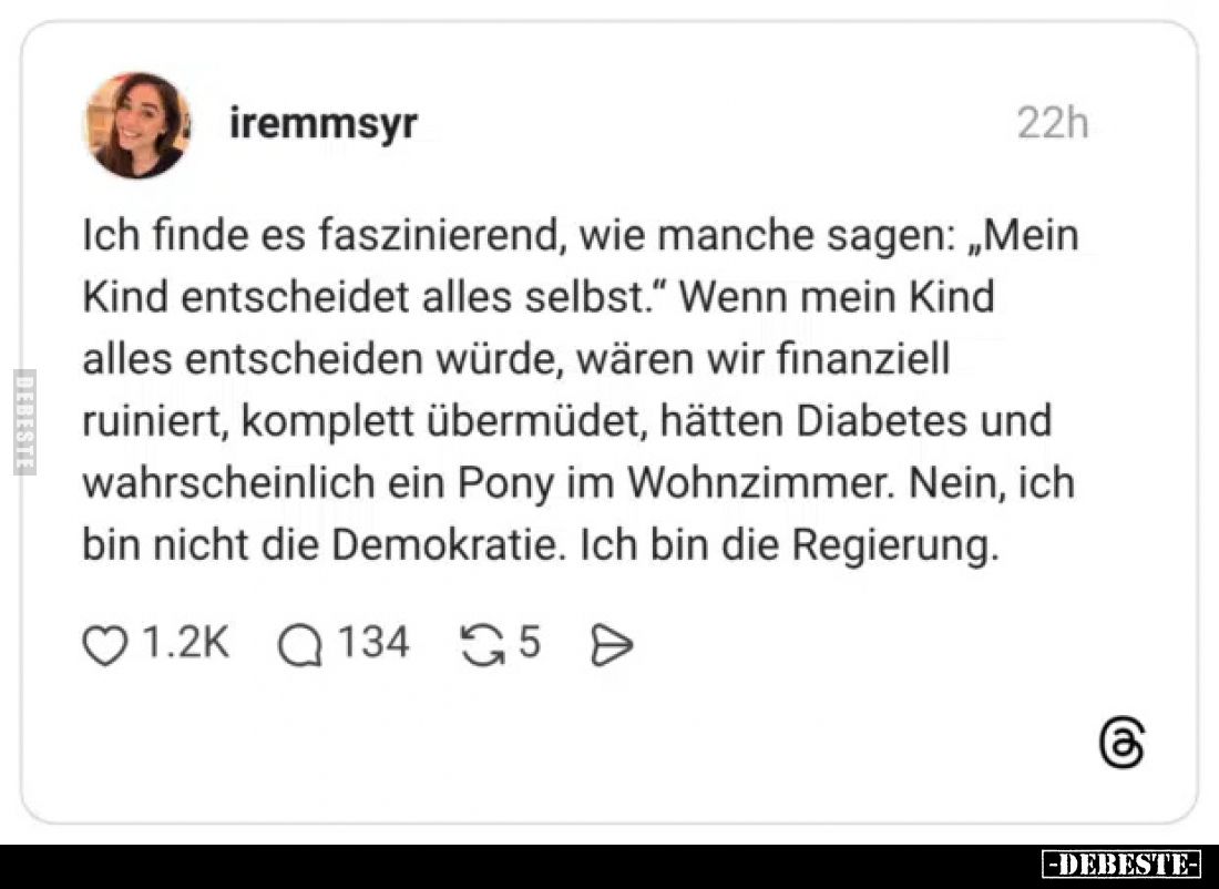 Ich finde es faszinierend, wie manche sagen: "Mein Kind.." - Lustige Bilder | DEBESTE.de