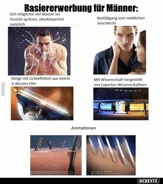 Rasiererwerbung für Männer.. - Lustige Bilder | DEBESTE.de