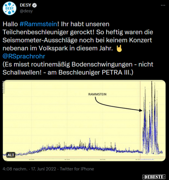 Hallo Rammstein! Ihr habt unseren Teilchenbeschleuniger.. - Lustige Bilder | DEBESTE.de