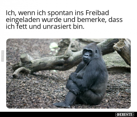 Ich, wenn ich spontan ins Freibad eingeladen wurde und..