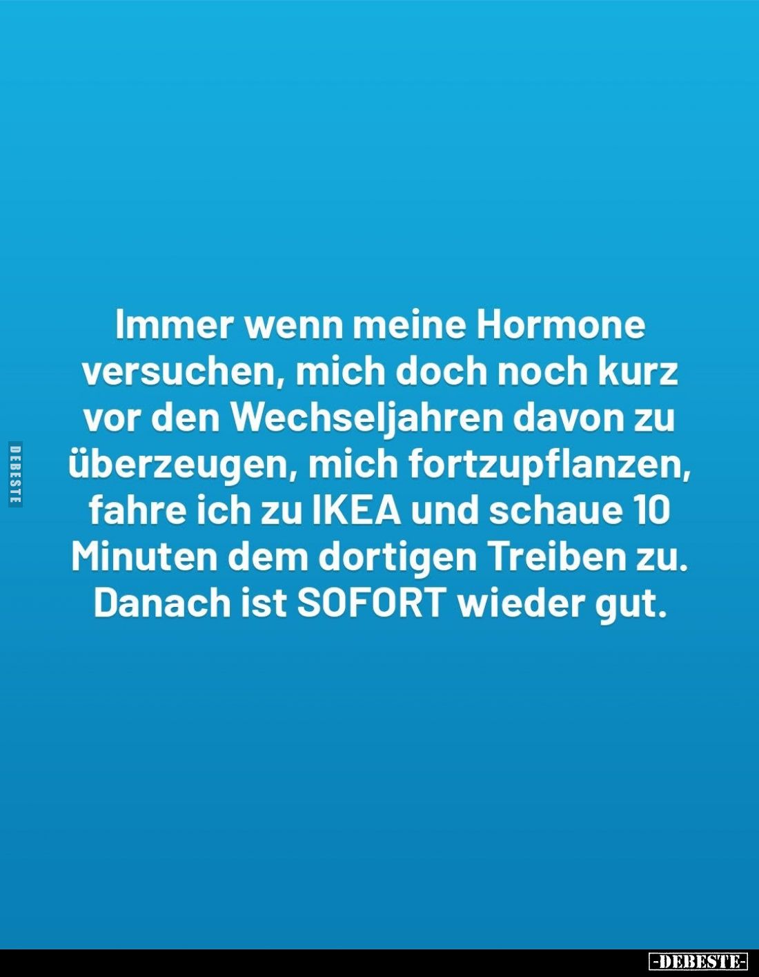 Immer wenn meine Hormone versuchen, mich doch noch kurz vor den Wechseljahren davon zu überzeugen, mich fortzupflanzen, fahre...
