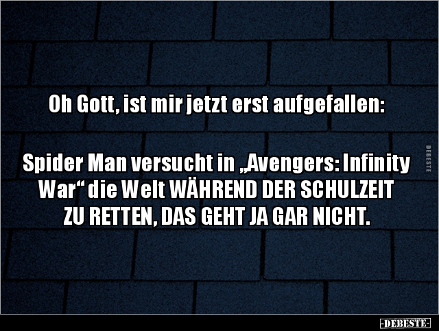 Oh Gott, ist mir jetzt erst aufgefallen:  Spider Man.. - Lustige Bilder | DEBESTE.de