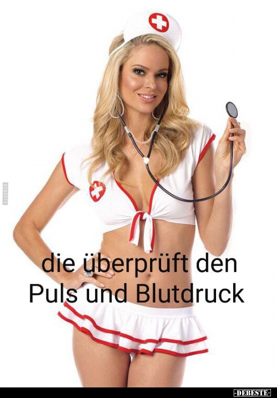 Die überprüft den Puls und Blutdruck.. - Lustige Bilder | DEBESTE.de