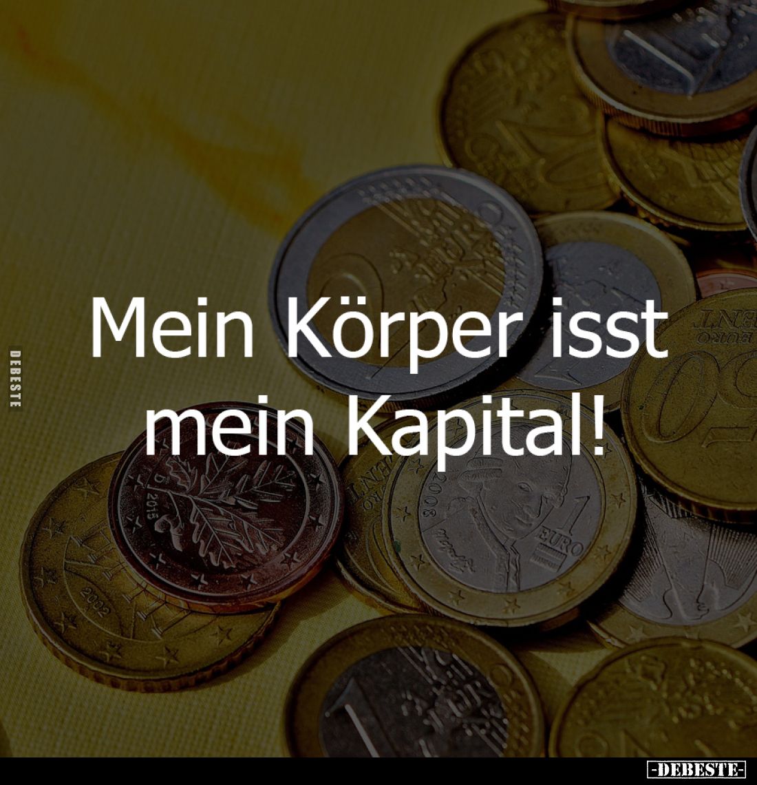 Mein Körper isst
mein Kapital!