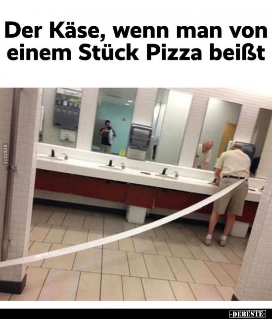 Der Käse, wenn man von einem Stück Pizza beißt.. - Lustige Bilder | DEBESTE.de