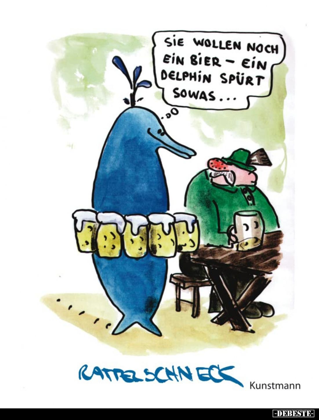 Sie wollen noch ein Bier – ein Delphin spürt sowas...