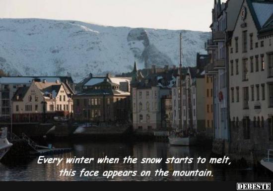 Jeden Winter, wenn der Schnee schmilzt..