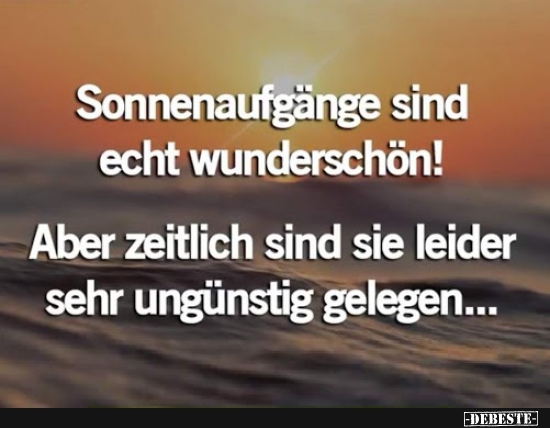 Sonnenaufgänge sind echt wunderschön!