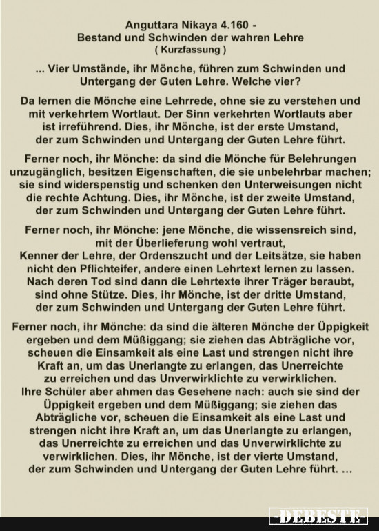 AN 4.160 - Schwinden der wahren Lehre - Lustige Bilder | DEBESTE.de