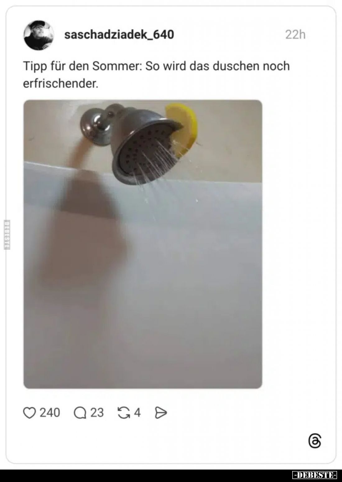 Tipp für den Sommer: So wird das duschen noch erfrischender.