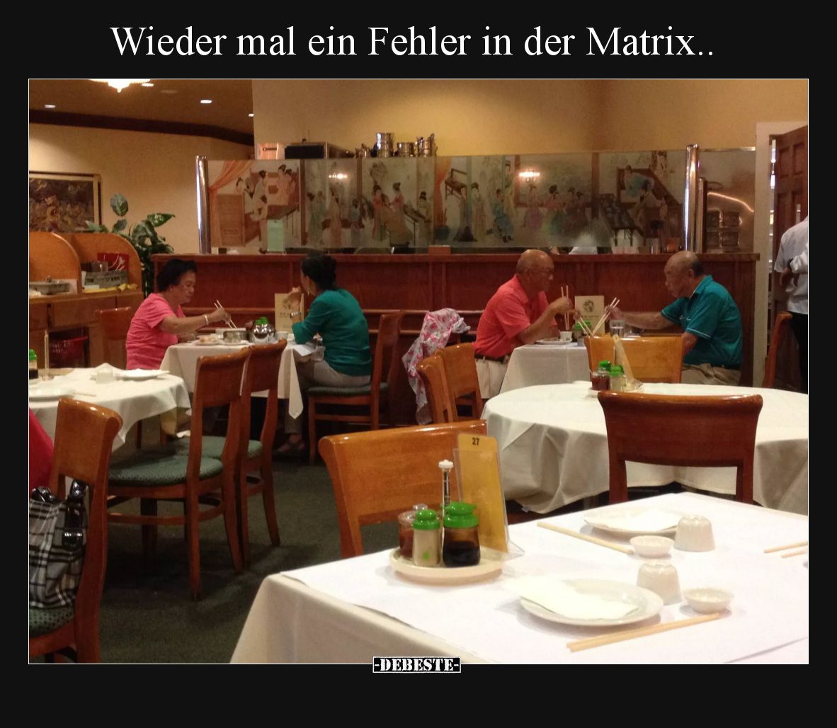 Wieder mal ein Fehler in der Matrix..