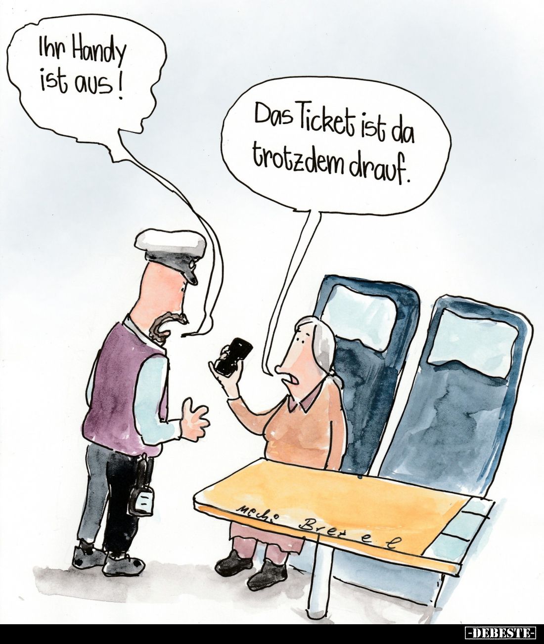 Ihr Handy ist aus!
Das Ticket ist da trotzdem drauf.