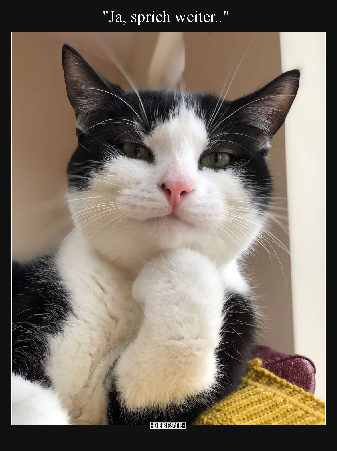 Ja, sprich weiter