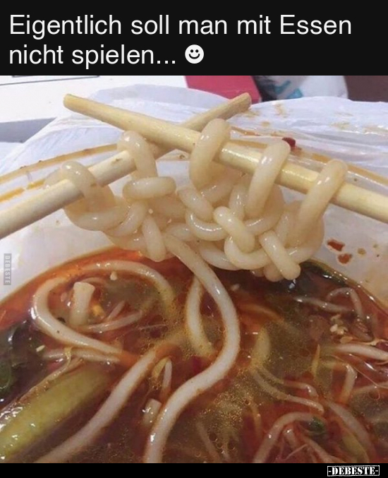 Eigentlich soll man mit Essen nicht spielen... ☻.. - Lustige Bilder | DEBESTE.de