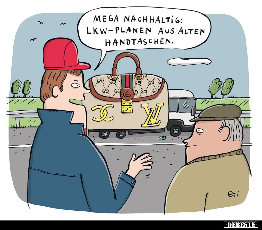 Mega Nachhaltig: Lkw-Planen aus alten Handtaschen.