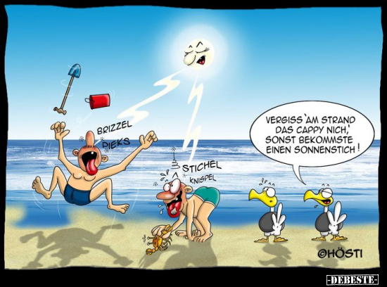 Vergiss 'am Strand das Cappy nich'.. - Lustige Bilder | DEBESTE.de