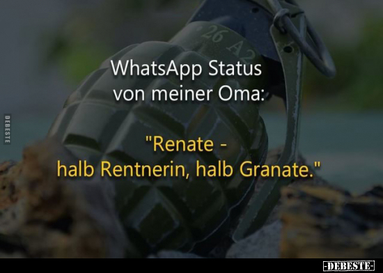 WhatsApp Status von meiner Oma:.. - Lustige Bilder | DEBESTE.de
