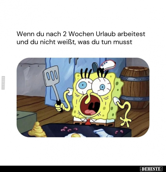 Wenn du nach 2 Wochen Urlaub arbeitest und.. - Lustige Bilder | DEBESTE.de