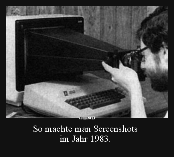 So machte man Screenshots im Jahr 1983... - Lustige Bilder | DEBESTE.de