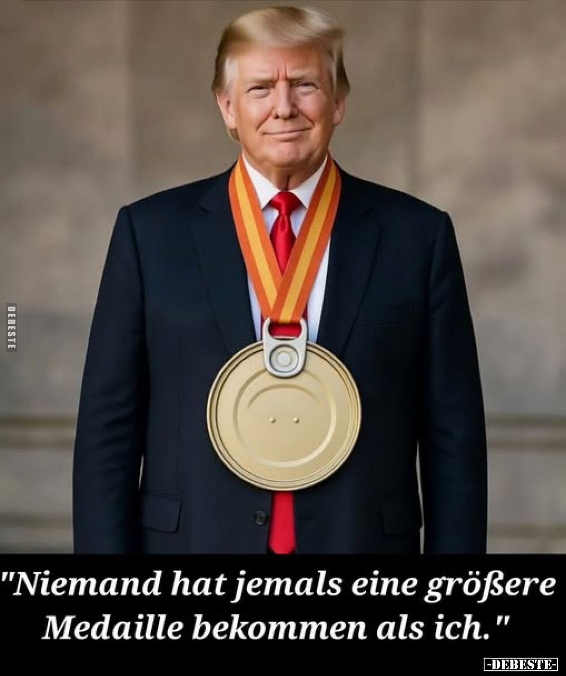 Niemand hat jemals eine größere Medaille bekommen als ich.
