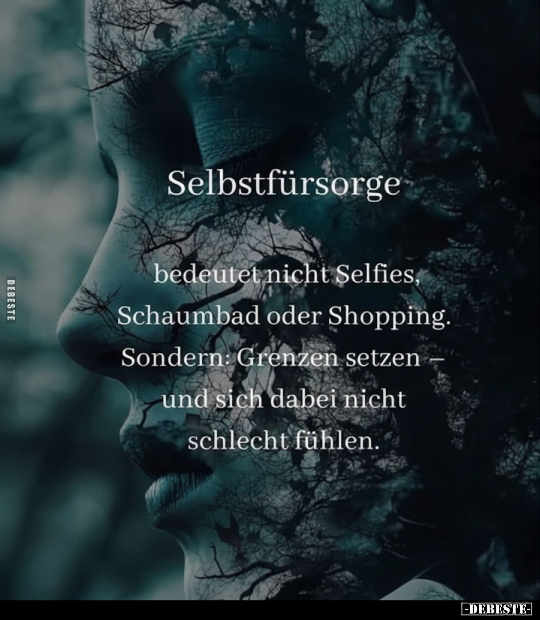 Selbstfürsorge
bedeutet nicht Selfies, Schaumbad oder Shopping.
Sondern: Grenzen setzen und sich dabei nicht schlecht fühle...