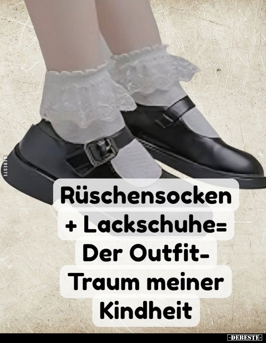 Rüschensocken + Lackschuhe = Der Outfit-Traum meiner Kindheit.
