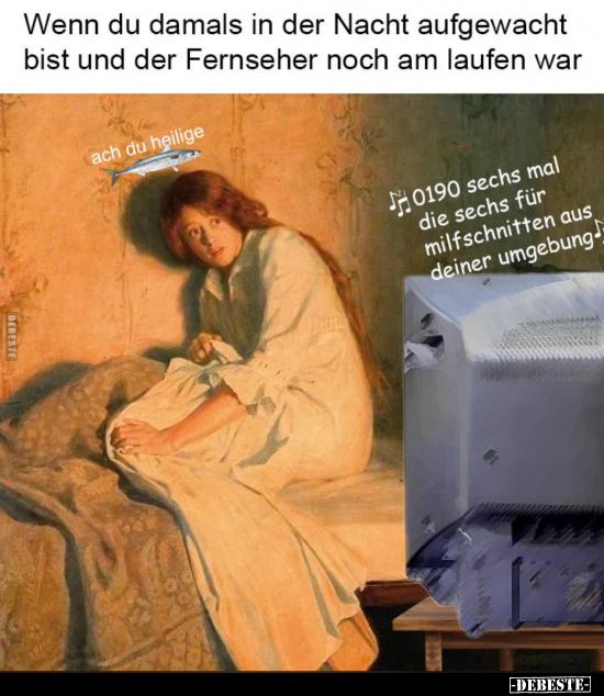 Wenn, Damals, Nacht, Aufgewacht, Fernseher, Laufen