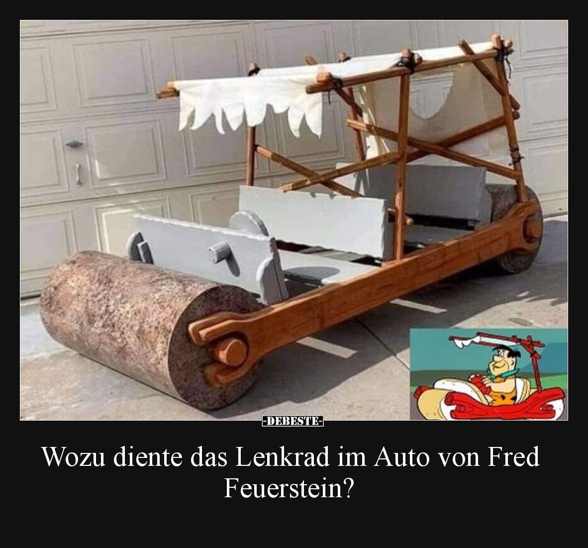 Wozu diente das Lenkrad im Auto von Fred Feuerstein?